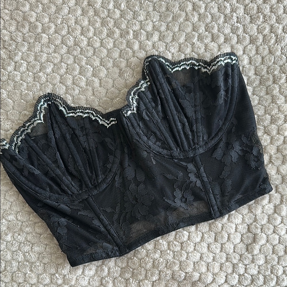Victoria's Secret Black Lace Bandeau